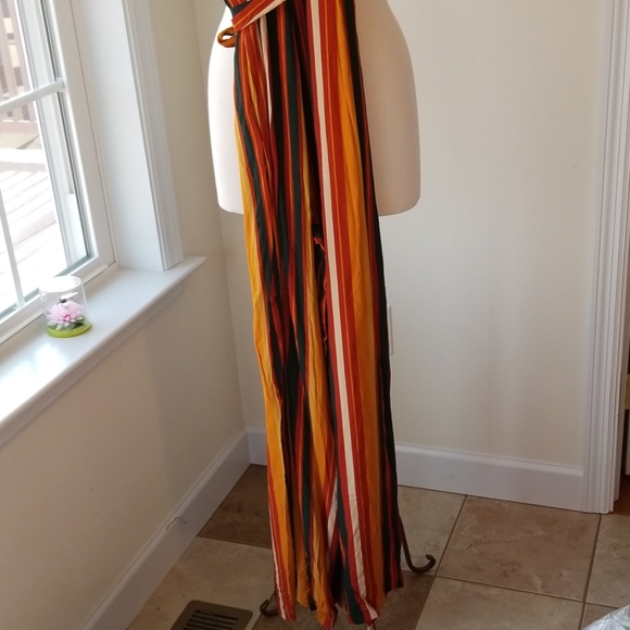 COCO & JAMISON Striped Split Wide Leg Jumpsuit - Picture 7 of 9